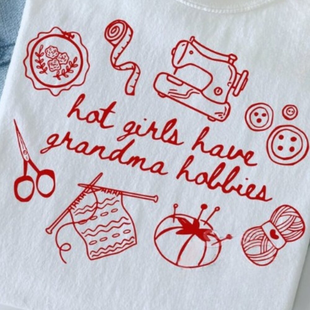 Vintage Style Grandma Core Graphic, Thrifting Trendy Shirt - Picture 2 of 4